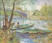 Vincent Van Gogh Fishing in the Spring,Pont de Clichy (nn04) china oil painting reproduction